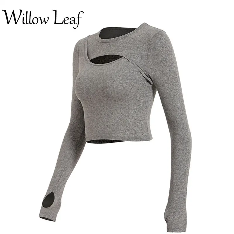 Willow Leaf 2021 New Women Gym Yoga Crop Tops Yoga Shirts Long Sleeve Workout Fitness Running Sport T-Shirts Training Sportswear
Willow Leaf 2021 New Women Gym Yoga Crop Tops Yoga Shirts Long Sleeve Workout Fitness Running Sport T-Shirts Training Sportswear