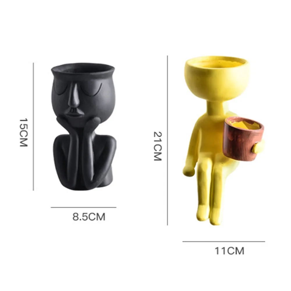 Creative Art Portrait Sculpture Vase Flower Pot Garden Storage Abstract Character Succulents Plant Pot Micro Landscape Decor
Creative Art Portrait Sculpture Vase Flower Pot Garden Storage Abstract Character Succulents Plant Pot Micro Landscape Decor
