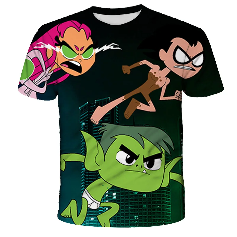 Summer Teen Titans Go Cartoon T-shirt 3D Printing Clothing Boys Girls Tops Kids Casual Energetic Anime Clothing
Summer Teen Titans Go Cartoon T-shirt 3D Printing Clothing Boys Girls Tops Kids Casual Energetic Anime Clothing
