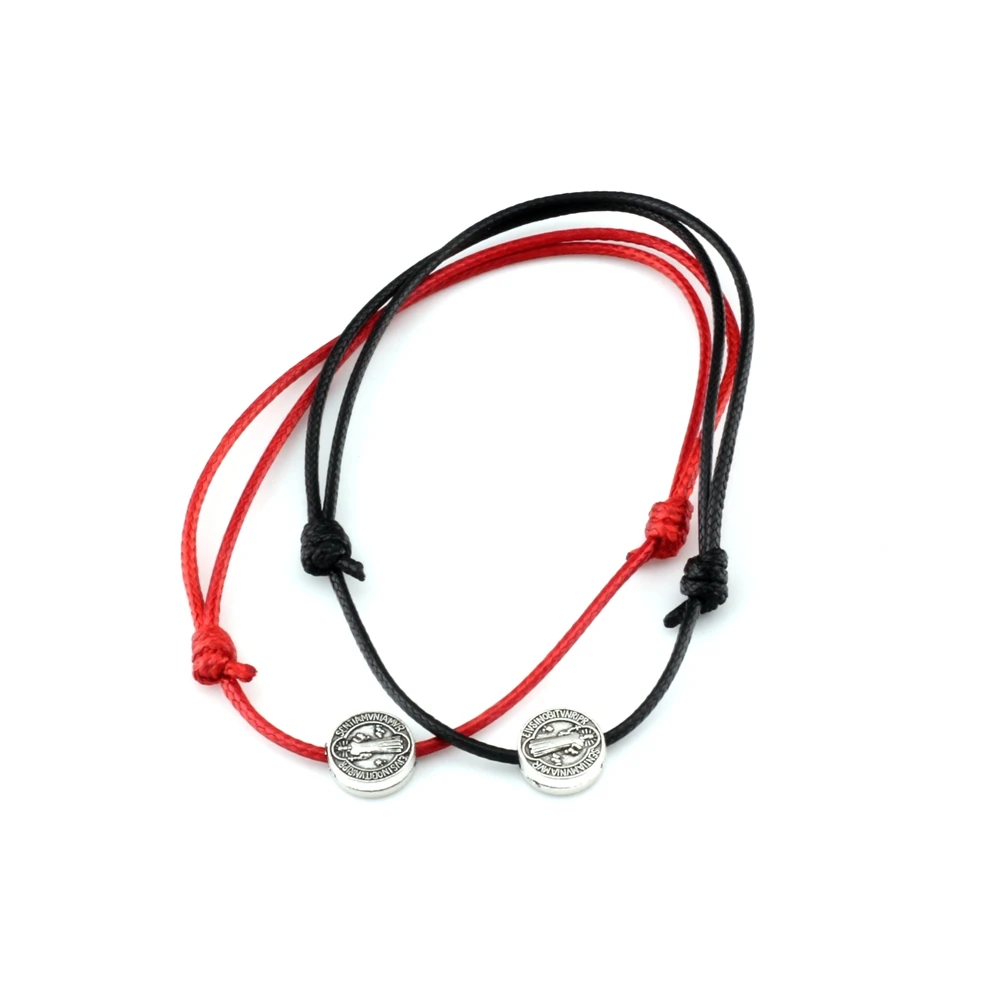 20Pcs Zinc Alloy Saint Benedict Medal ON Adjustable Red Black Cord Wrist Diy Wax Rope Weave Bracelet B-336a
20Pcs Zinc Alloy Saint Benedict Medal ON Adjustable Red Black Cord Wrist Diy Wax Rope Weave Bracelet B-336a