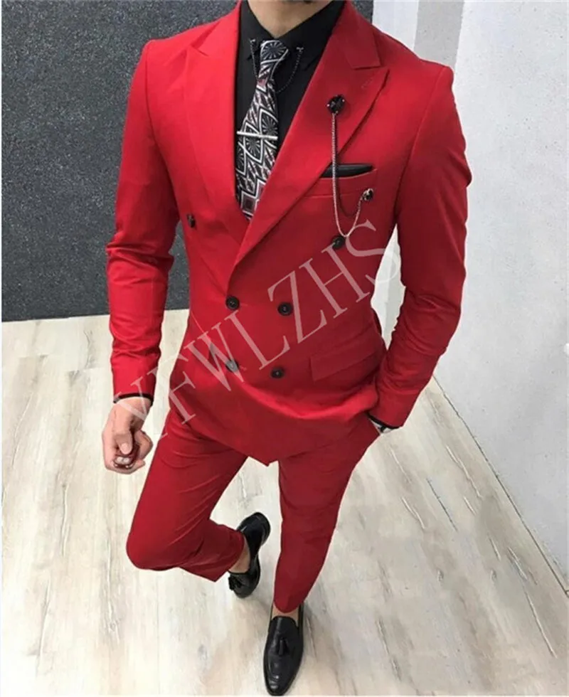 Handsome Double-Breasted Groomsmen Peak Lapel Groom Tuxedos Wedding Dress Men Suits Blazer Prom Dinner (Jacket+Pants+Tie) K523
Handsome Double-Breasted Groomsmen Peak Lapel Groom Tuxedos Wedding Dress Men Suits Blazer Prom Dinner (Jacket+Pants+Tie) K523