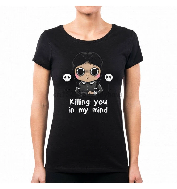 Футболка с надписью KILLING YOU IN MY MIND семейная Аддамс Хэллоуин VT0032A PA|Мужские
