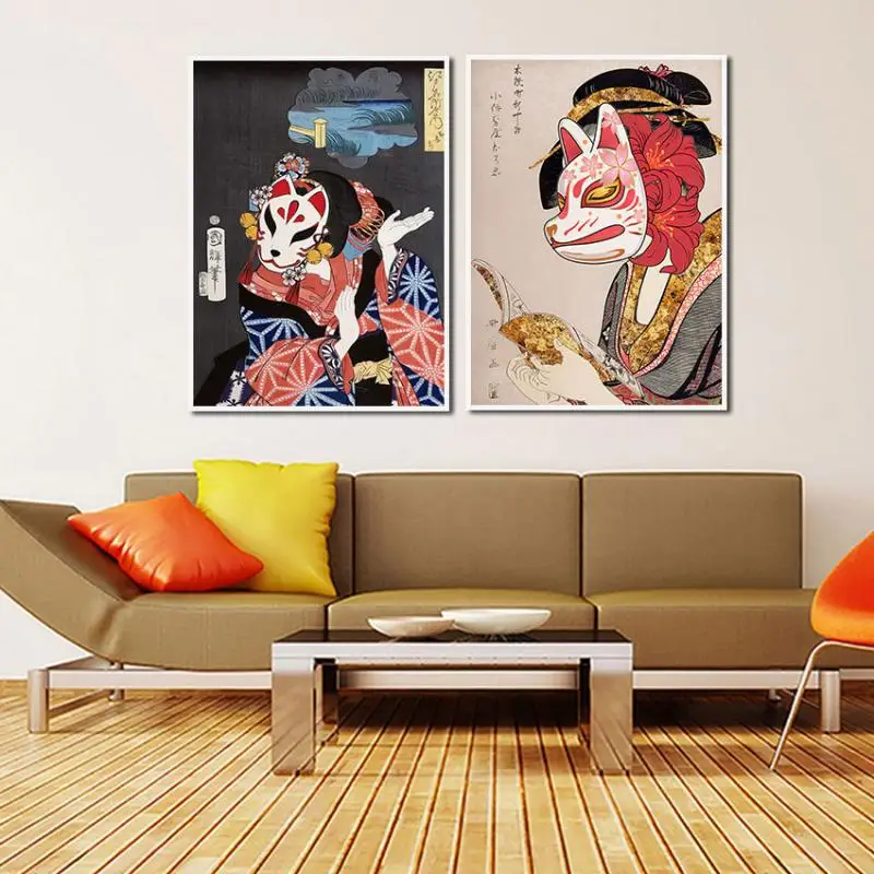 Japanese Style Decoration Painting Cat Mask Lady Figure Printing Waterproof Canvas Painting Wall Art Bedroom Painting
Japanese Style Decoration Painting Cat Mask Lady Figure Printing Waterproof Canvas Painting Wall Art Bedroom Painting