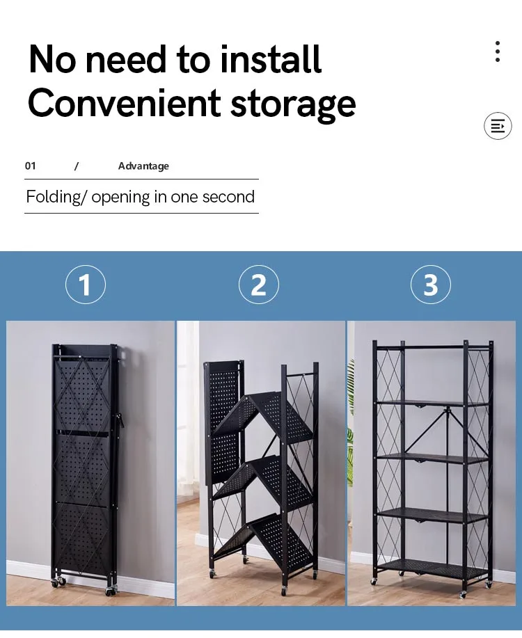 5 Layers Folding Design Kitchen Storage Holders Metal Microwave Oven Shelf Stand Kitchen Appliances foldable Storage Rack
5 Layers Folding Design Kitchen Storage Holders Metal Microwave Oven Shelf Stand Kitchen Appliances foldable Storage Rack