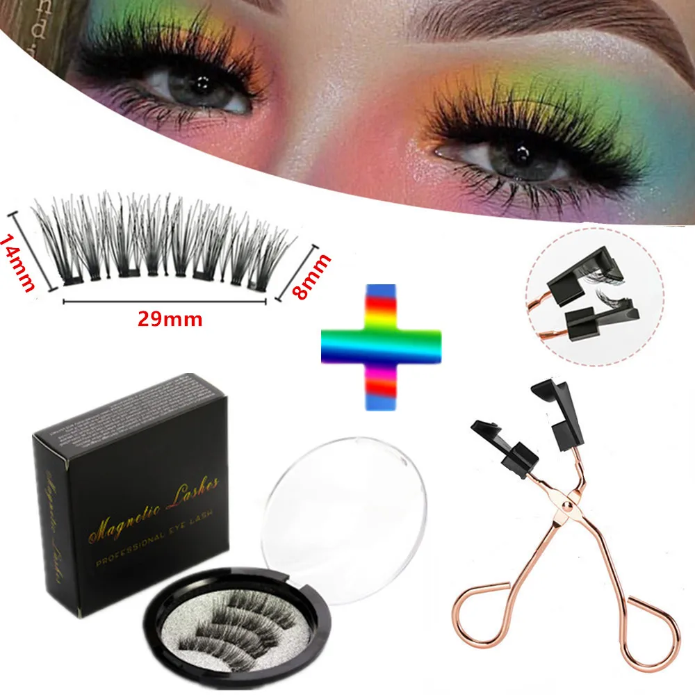 2 pairs of 4 natural magnetic eyelashes, reusable eyelashes, false eyelashes, quantum eyelash curler, easy to wear and transport 
2 pairs of 4 natural magnetic eyelashes, reusable eyelashes, false eyelashes, quantum eyelash curler, easy to wear and transport
