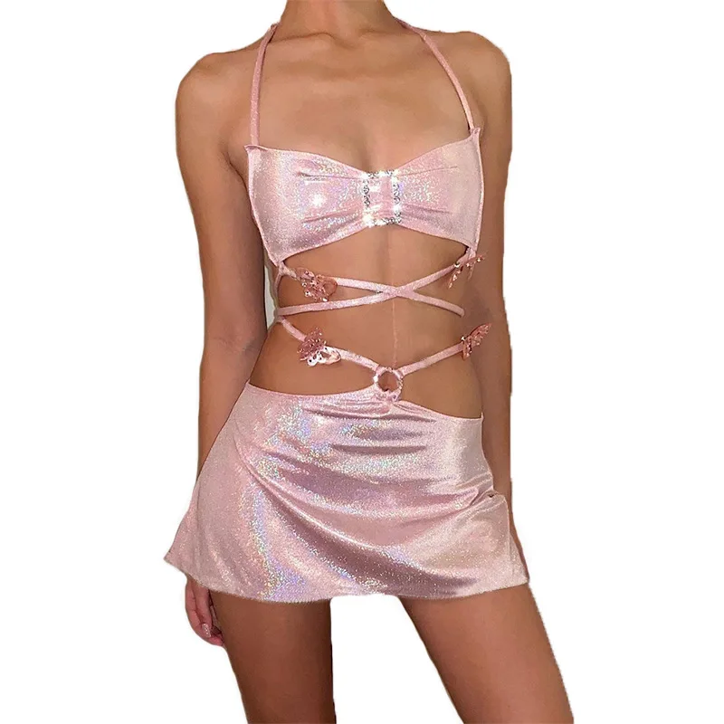 Club Outfits for Women 2021 Summer New Hot-Selling Sexy Open Back Umbilical Shorts Skirt Women Suit Set Woman 2 Pieces
Club Outfits for Women 2021 Summer New Hot-Selling Sexy Open Back Umbilical Shorts Skirt Women Suit Set Woman 2 Pieces