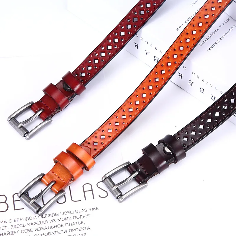 Women's genuine leather Belt luxurious brand Hollow out Versatile superior quality alloy buckle pinhole belt designer fine belt
Women's genuine leather Belt luxurious brand Hollow out Versatile superior quality alloy buckle pinhole belt designer fine belt