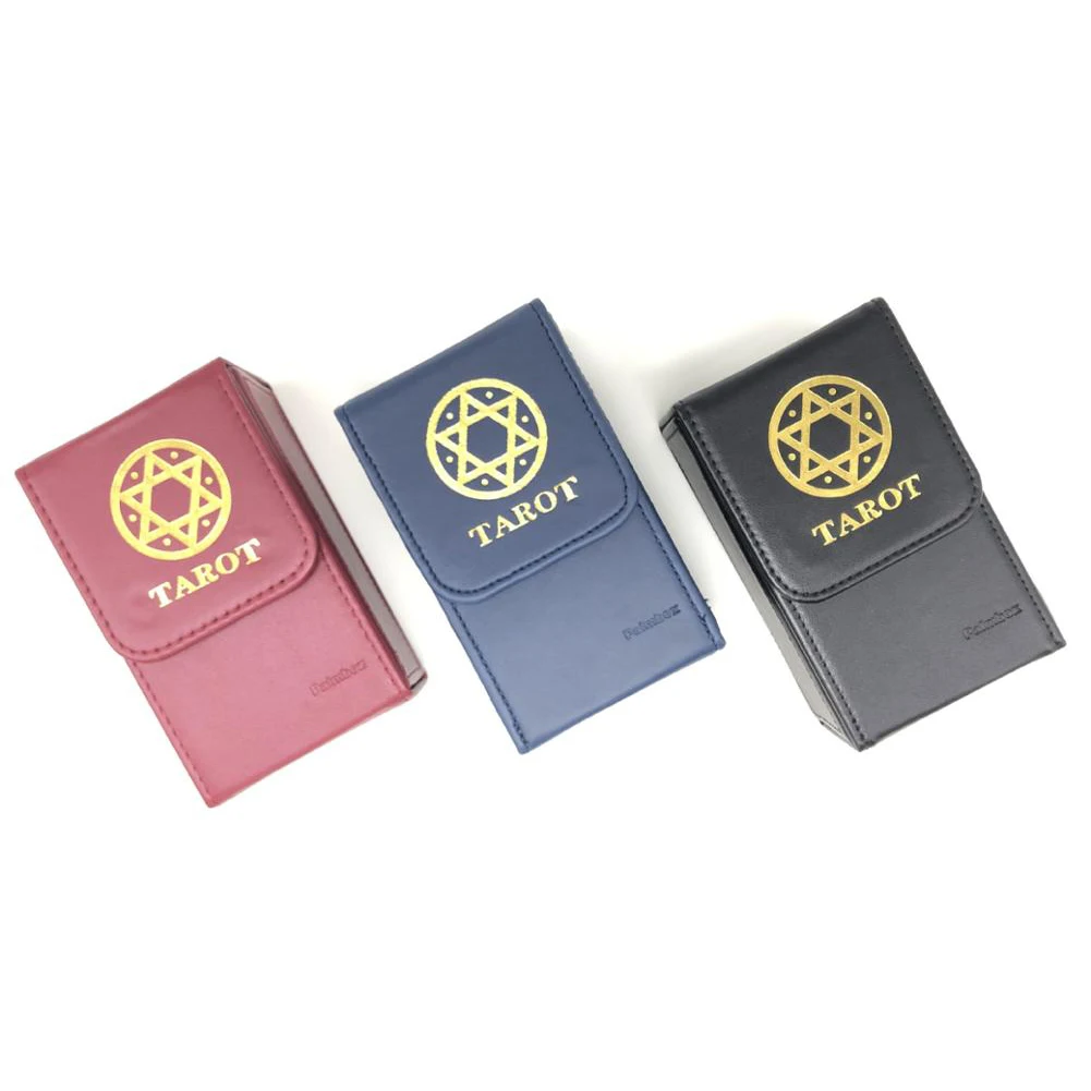 High quality tarot storage box Double Leather Collection Board Game Card Box Tarot Palmbox Light weight
High quality tarot storage box Double Leather Collection Board Game Card Box Tarot Palmbox Light weight