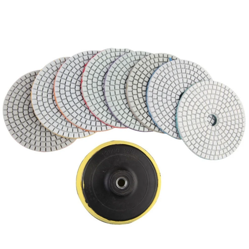 K1KA Water Grinding Pad Grit Wet Diamond Polishing Pads and Hook Ideal Buffing Kit for Granite Concrete Marble Stone
K1KA Water Grinding Pad Grit Wet Diamond Polishing Pads and Hook Ideal Buffing Kit for Granite Concrete Marble Stone