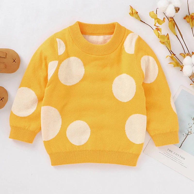Autumn New Baby Girl Clothes Sweater Baby Boy Clothes Cute Dots Round Neck Knitted Pullover Top Kids Clothing Knitted Sweater
Autumn New Baby Girl Clothes Sweater Baby Boy Clothes Cute Dots Round Neck Knitted Pullover Top Kids Clothing Knitted Sweater