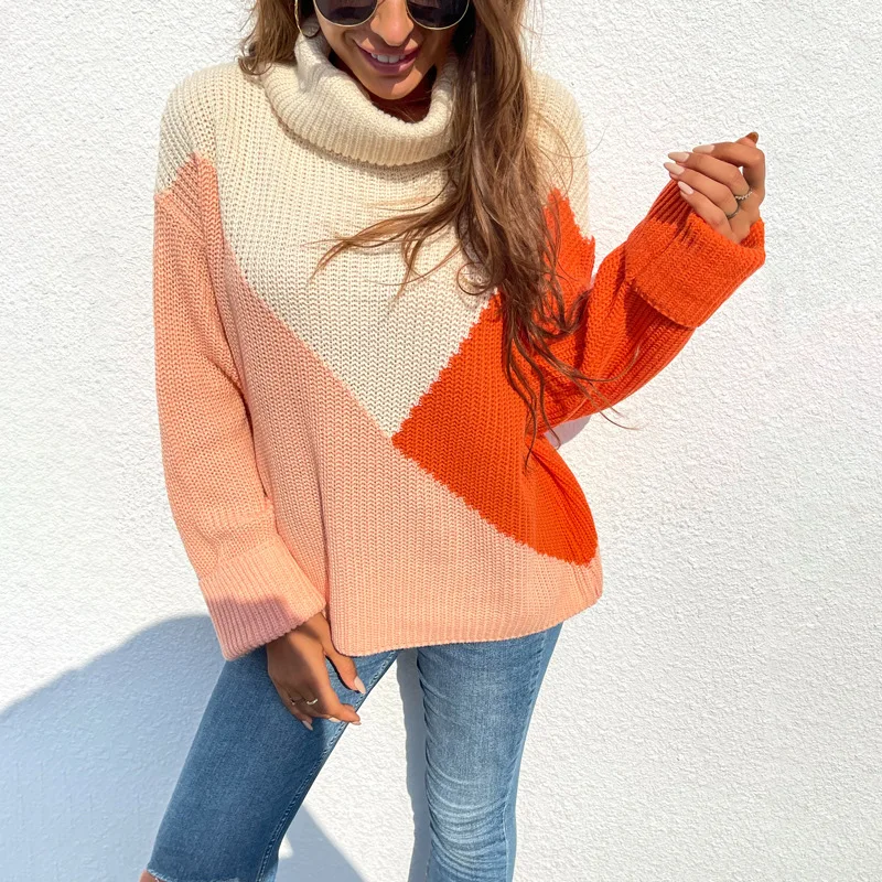 Женский вязаный свитер, пуловер свободного покроя с контрастной горловиной, Элегантный Модный теплый пуловер, Осень-зима 2021
Женский вязаный свитер, пуловер свободного покроя с контрастной горловиной, Элегантный Модный теплый пуловер, Осень-зима 2021