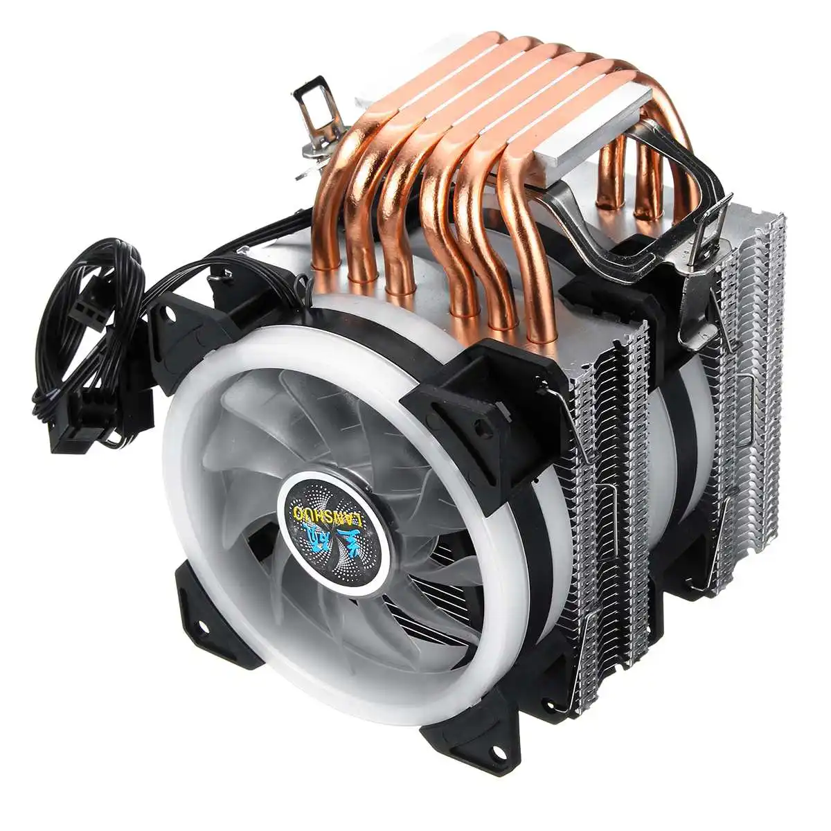 CPU Cooler 6 Heat-pipes Dual-tower Cooling 9cm RGB Fan Support 2 fan 3Pin CPU Fan For Intel 775/1150/1151/1155/1156/1366 and AMD
CPU Cooler 6 Heat-pipes Dual-tower Cooling 9cm RGB Fan Support 2 fan 3Pin CPU Fan For Intel 775/1150/1151/1155/1156/1366 and AMD