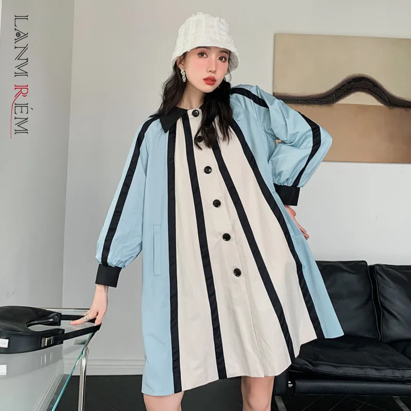 LANMREM New Women Patchwork Striped Trench Coat Female Single Breasted Lapel Long Sleeve Loose Coats 2022 Spring Autumn 2J539
LANMREM New Women Patchwork Striped Trench Coat Female Single Breasted Lapel Long Sleeve Loose Coats 2022 Spring Autumn 2J539