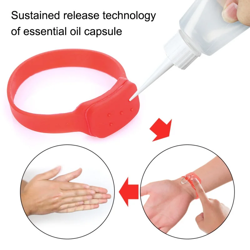 

Hand Sanitizer Disinfectant Sub-packing Silicone Bracelet Wristband Hand Dispenser Wearable Hand Sanitizer Dispenser Pumps New