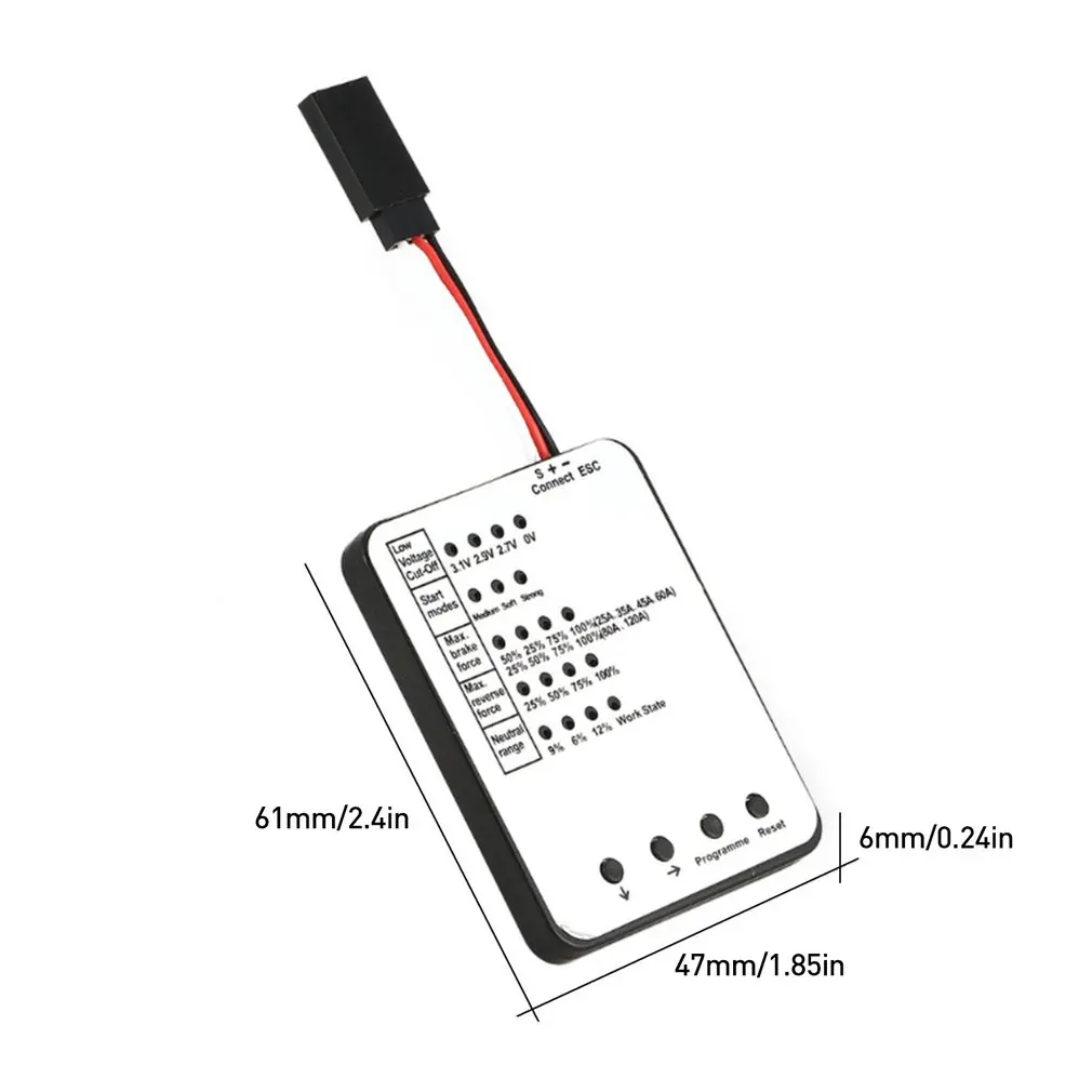 SURPASS HOBBY LED Programming Card for RC Car 25A/35A/45A/60A/80A/120A/150A Brushless ESC Electronic Speed Controller Programme
SURPASS HOBBY LED Programming Card for RC Car 25A/35A/45A/60A/80A/120A/150A Brushless ESC Electronic Speed Controller Programme