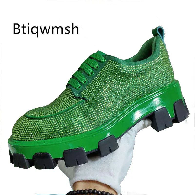 Bling Bling Rhinestone Loafer Shoes Woman Round Toe Lace Up Gear Bottom Flat Shoes Femme Fashion Casual Shoes
Bling Bling Rhinestone Loafer Shoes Woman Round Toe Lace Up Gear Bottom Flat Shoes Femme Fashion Casual Shoes