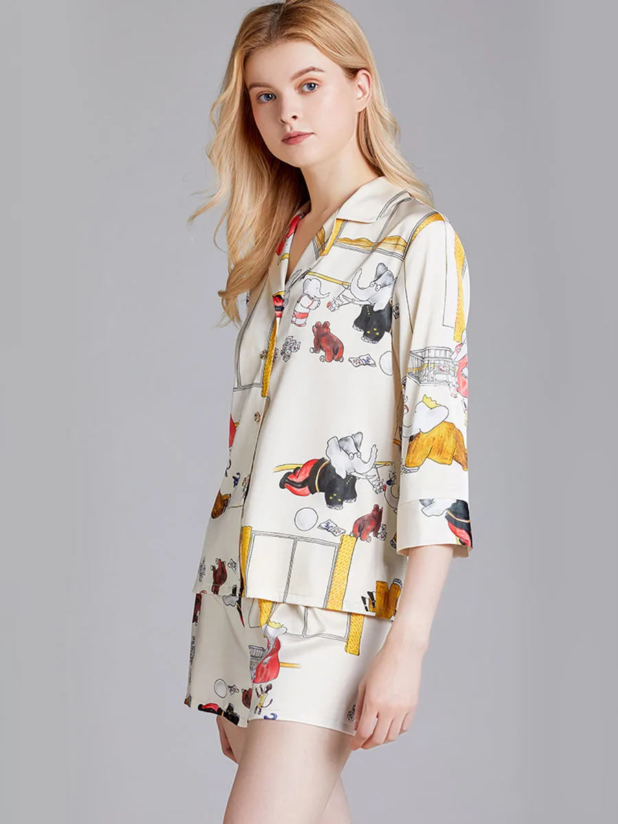 Pajama Set Button Down Women's Short Sleeve Sleepwear Soft Loungewear Silk Nightwear M-XL
Pajama Set Button Down Women's Short Sleeve Sleepwear Soft Loungewear Silk Nightwear M-XL