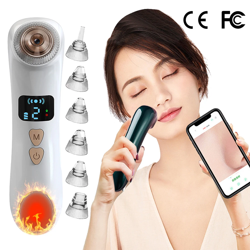 Blackhead Remover Vacuum Pore Cleaner Acne Pimple Remover Tool Visual Heating Nose Face Cleaning Facial Beauty Skin Care Devices
Blackhead Remover Vacuum Pore Cleaner Acne Pimple Remover Tool Visual Heating Nose Face Cleaning Facial Beauty Skin Care Devices