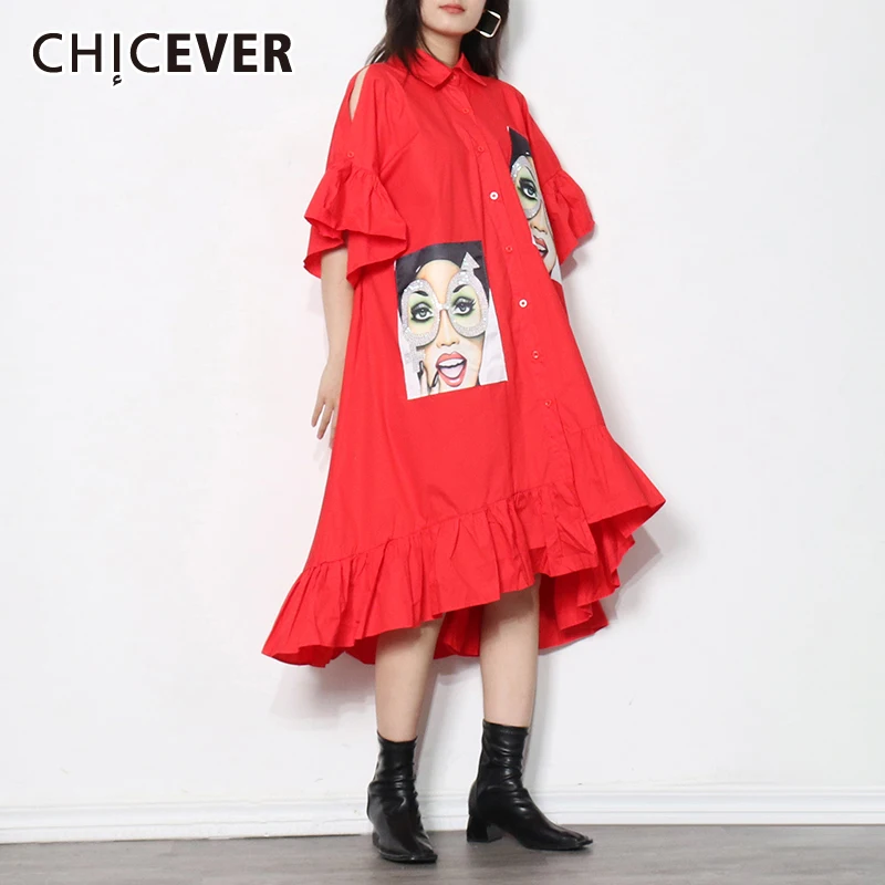 CHICEVER Print Colorblock Loose Dress Female Clothing Lapel Collar Long Sleeve Loose Frill Trim Solid Dresses For Women 2021 New
CHICEVER Print Colorblock Loose Dress Female Clothing Lapel Collar Long Sleeve Loose Frill Trim Solid Dresses For Women 2021 New
