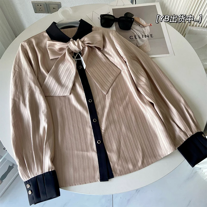 Роскошные Полосатые блузки с бантом, рубашки, женские винтажные шикарные топы с длинным рукавом, дизайнерские однобортные офисные дамские ... 
Роскошные Полосатые блузки с бантом, рубашки, женские винтажные шикарные топы с длинным рукавом, дизайнерские однобортные офисные дамские ...