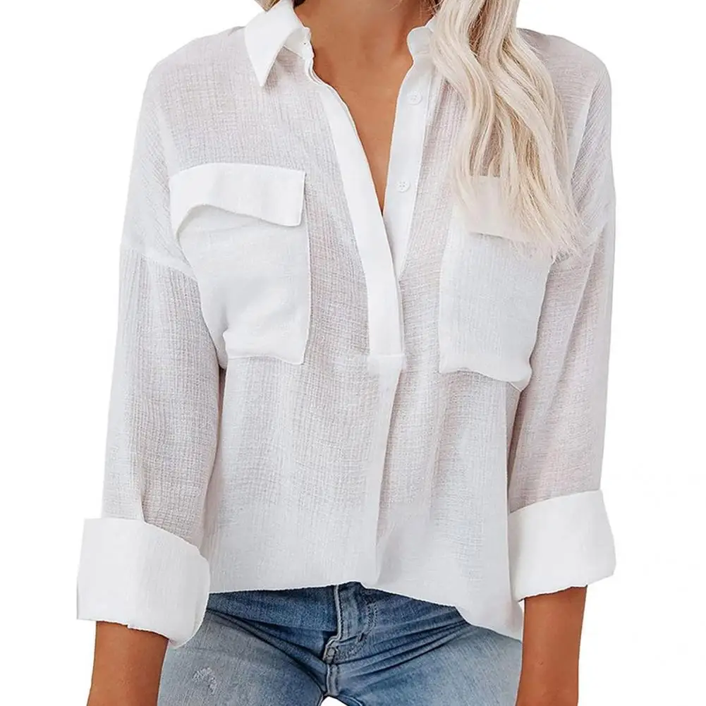 Comfortable Vintage Solid Color Women Shirt Lightweight Casual Shirt Long Sleeve Ladies Clothing
Comfortable Vintage Solid Color Women Shirt Lightweight Casual Shirt Long Sleeve Ladies Clothing