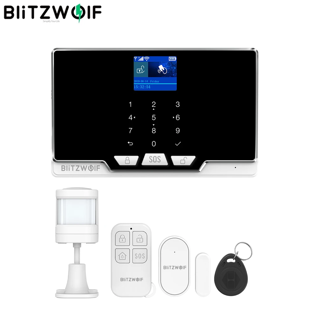 Умная домашняя система охранной сигнализации BlitzWolf 2G GSM 433 МГц Wi Fi наборы датчиков