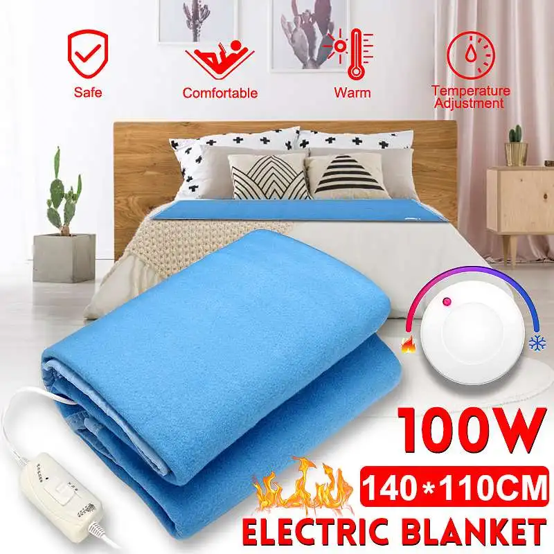 100W 220V Electric Blanket Single Body Warm Heater 140x110cm Bed Thermostat Soft Electric Heating Blanket Warmer Heater Carpet
100W 220V Electric Blanket Single Body Warm Heater 140x110cm Bed Thermostat Soft Electric Heating Blanket Warmer Heater Carpet