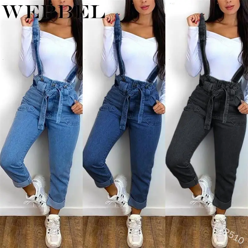 WEPBEL Women Fashion Denim Jeans BIB Pants Suspender Overalls Straps Jumpsuit Rompers Trousers
WEPBEL Women Fashion Denim Jeans BIB Pants Suspender Overalls Straps Jumpsuit Rompers Trousers