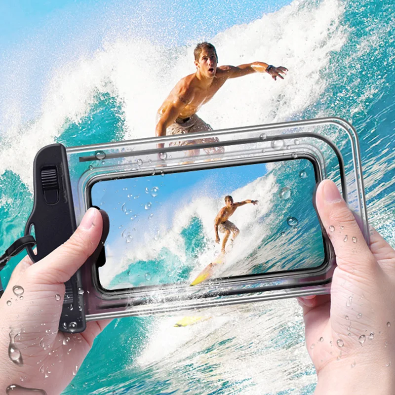 Universal IPX8 phone waterproof bag Drift Diving Swimming Touch Transparent phone waterproof case for iPhone 13 12 Xiaomi Huawei
Universal IPX8 phone waterproof bag Drift Diving Swimming Touch Transparent phone waterproof case for iPhone 13 12 Xiaomi Huawei