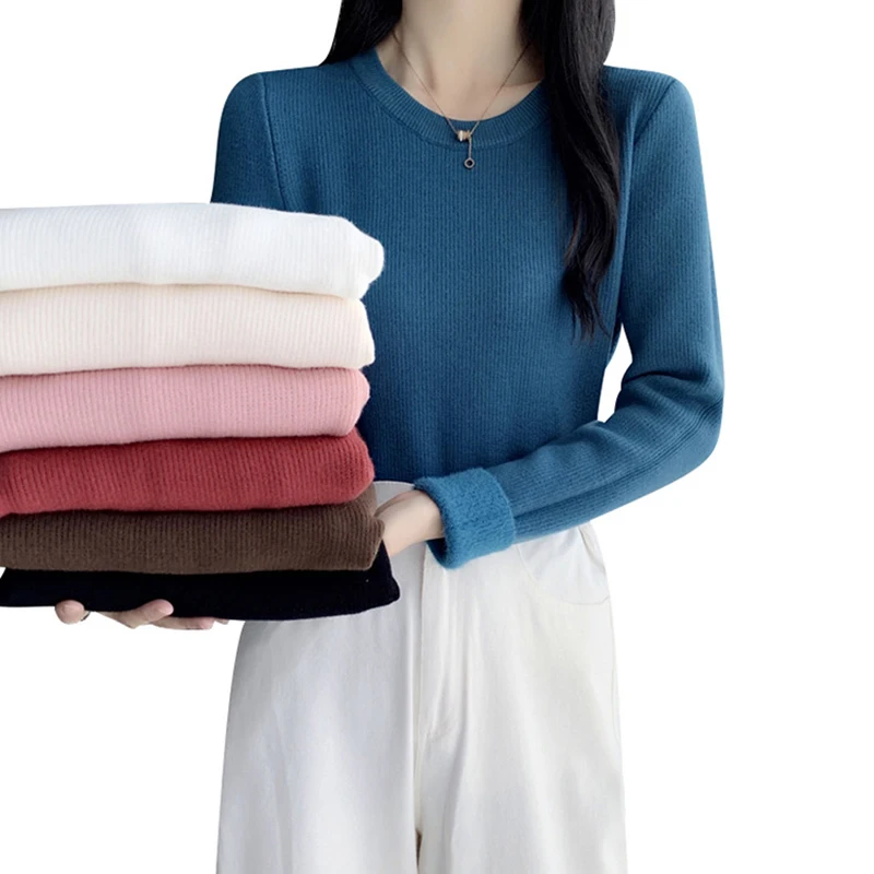 2021 New Autumn And Winter Ladies Plush Thick Warm Long-sleeved Inner Bottom Shirt Low Round Neck One-piece Cashmere Sweater
2021 New Autumn And Winter Ladies Plush Thick Warm Long-sleeved Inner Bottom Shirt Low Round Neck One-piece Cashmere Sweater