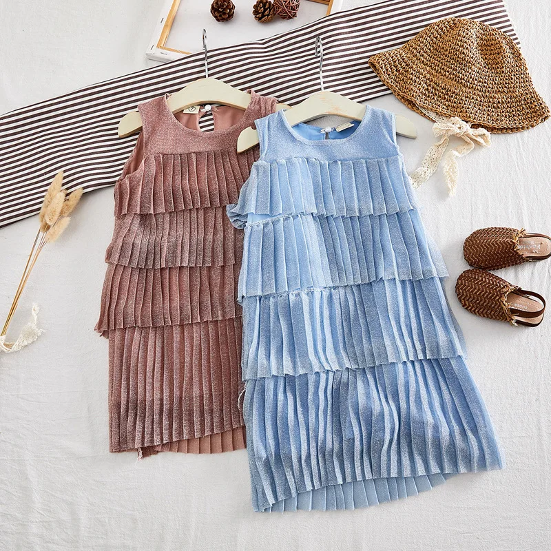 New Summer Children Dresses Girls Korean Fashion Layered Cake Skirt Sleeveless Dress Casual Baby Girl Dresses 2 To 6 Years
New Summer Children Dresses Girls Korean Fashion Layered Cake Skirt Sleeveless Dress Casual Baby Girl Dresses 2 To 6 Years