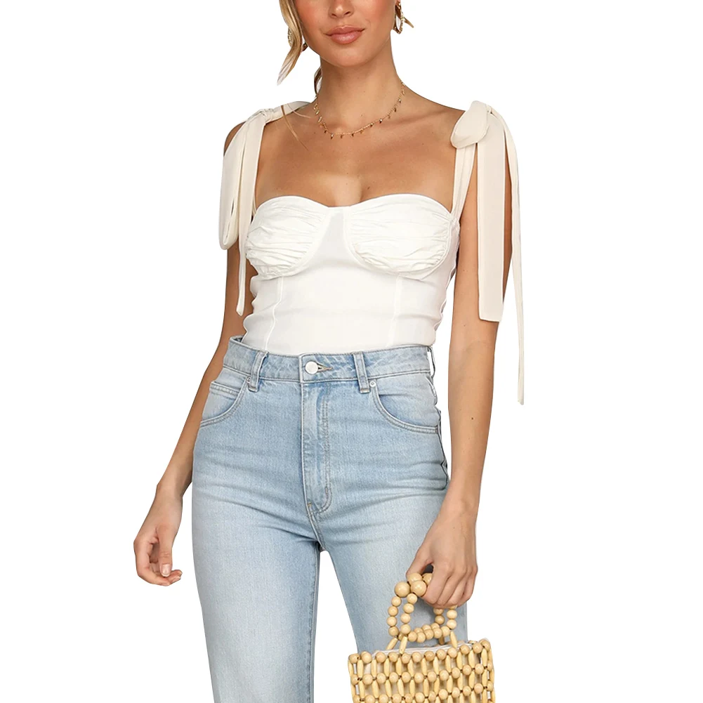 Women Elegant Fashion Camisole Solid Color Sleeveless Strappy Tanks Tops Women’ s Ribbons Summer Casual Tops
Women Elegant Fashion Camisole Solid Color Sleeveless Strappy Tanks Tops Women’ s Ribbons Summer Casual Tops