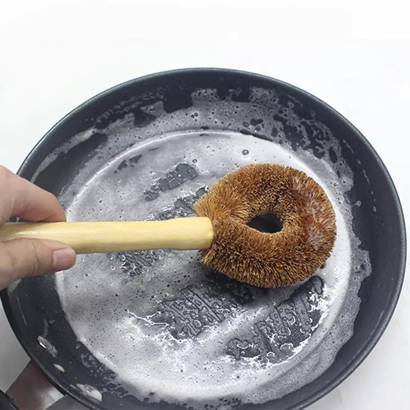 Natural Coconut Brown Non-Stick Oil Long Handle Pot Brush Dish Washing Oil Cleaning Brush Can Hang Type Brush Household Cleaning
Natural Coconut Brown Non-Stick Oil Long Handle Pot Brush Dish Washing Oil Cleaning Brush Can Hang Type Brush Household Cleaning