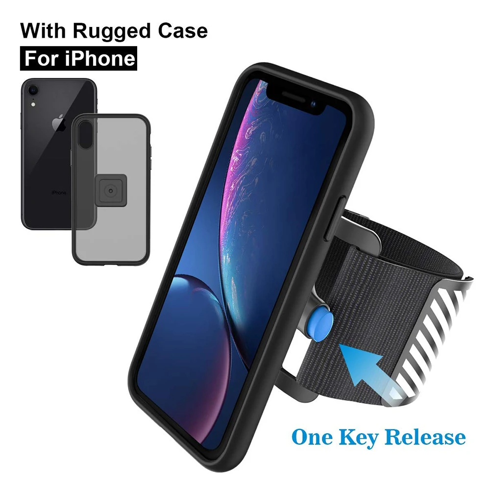 Набор чехлов для бега с повязкой на руку iPhone Xs Max XR 8 7 One Key Release быстросъемное