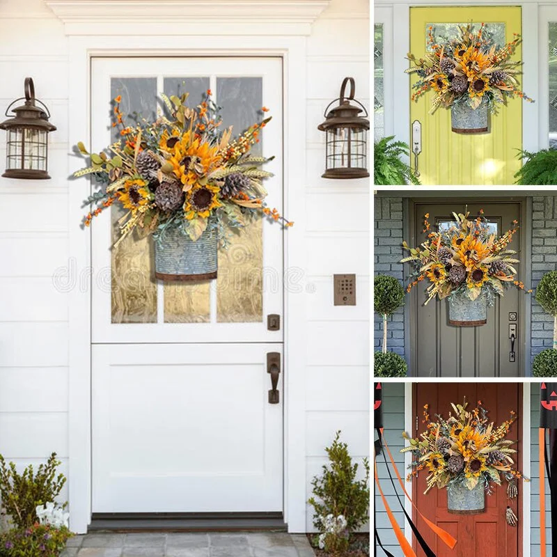 Fall Front Door Wreath Harvest Sunflower Pine Cone Circle Garland Autumn Wreath for Front Door Wedding Wall Home De SUB Sale
Fall Front Door Wreath Harvest Sunflower Pine Cone Circle Garland Autumn Wreath for Front Door Wedding Wall Home De SUB Sale
