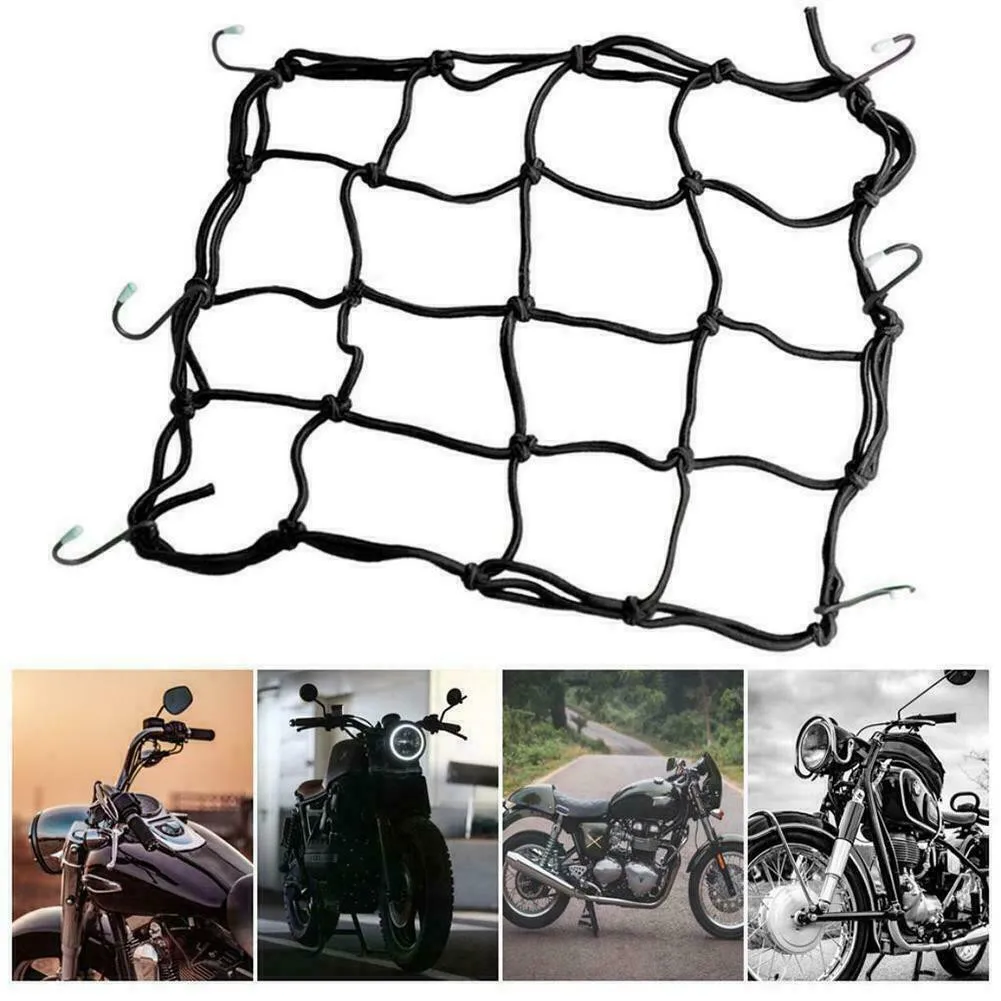 Motorbike Motorcycle Accessories Net Cargo 6 Hooks Hold Down Net Bungee Black 30*30cm Equippments For Outdoor Sports Parts
Motorbike Motorcycle Accessories Net Cargo 6 Hooks Hold Down Net Bungee Black 30*30cm Equippments For Outdoor Sports Parts