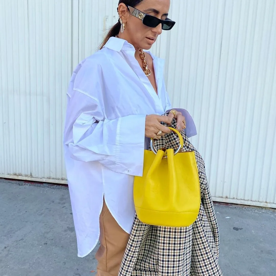 2021 Basic White Long Sleeve Cotton Shirts Buttoned Spring Summer Woman Shirt Dress Casual Loose Chic Slit Office Lady Dress
2021 Basic White Long Sleeve Cotton Shirts Buttoned Spring Summer Woman Shirt Dress Casual Loose Chic Slit Office Lady Dress