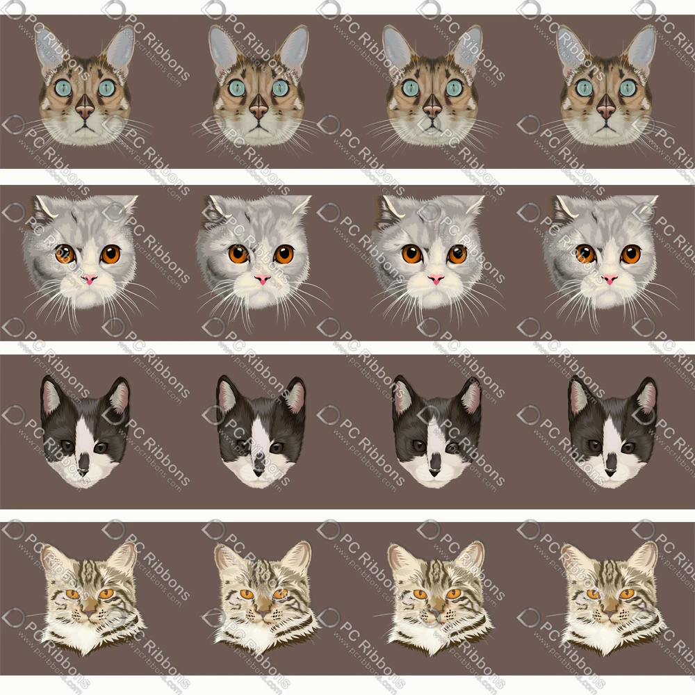 16-75MM Cute Brown Cat Avatar Grosgrain Polyester Ribbon 50Yards Gift Wrapping Diy Bows Wedding Drections Ribbons 
16-75MM Cute Brown Cat Avatar Grosgrain Polyester Ribbon 50Yards Gift Wrapping Diy Bows Wedding Drections Ribbons