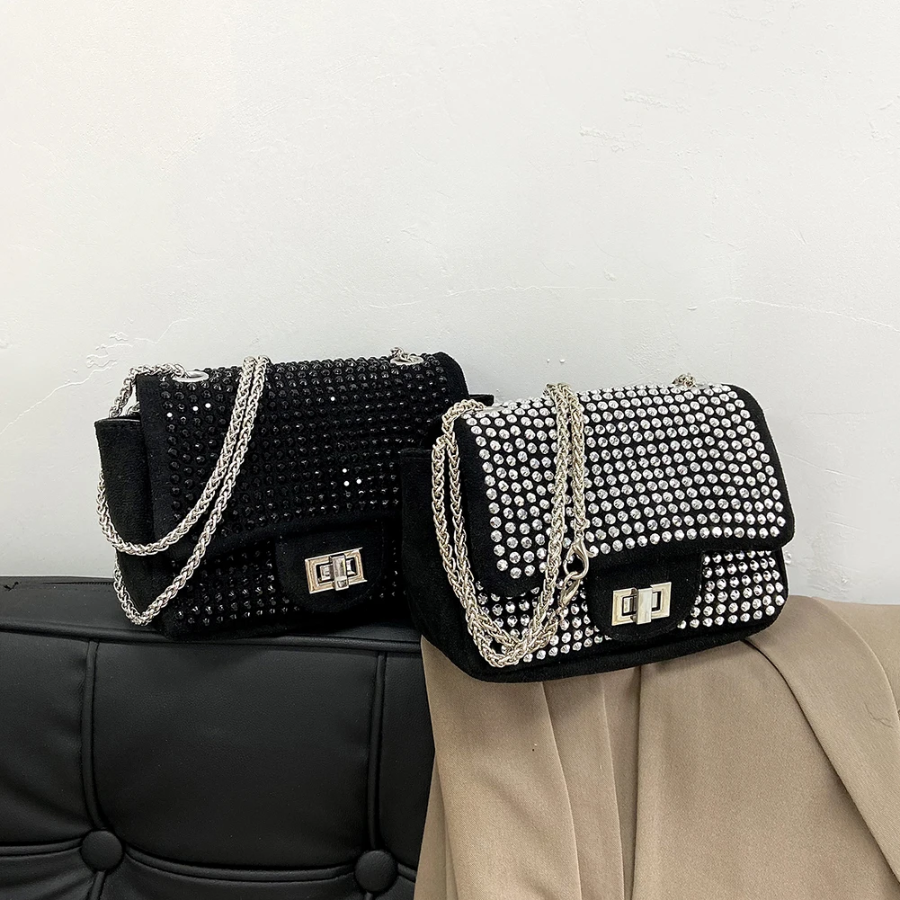 Women PU Leather Crossbody Bag Temperament Purse Shoulder Bag Fashion Casual Glitter Chain Small Messenger Bag
Women PU Leather Crossbody Bag Temperament Purse Shoulder Bag Fashion Casual Glitter Chain Small Messenger Bag