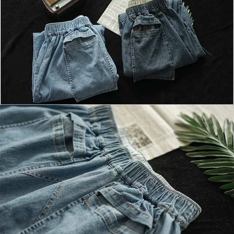 NINI WONDERLAND 2021 Spring Summer Soft Denim Casual Jeans Women Elastic Waist Calf Length Pants With Pockets Mori Girls Jeans
NINI WONDERLAND 2021 Spring Summer Soft Denim Casual Jeans Women Elastic Waist Calf Length Pants With Pockets Mori Girls Jeans