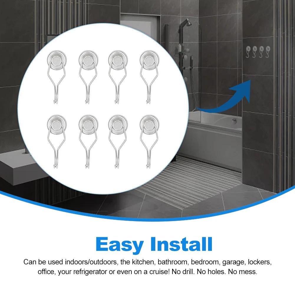 8pcs 360 Degree Rotating Swivel Magnetic Hook Heavy Duty Warehouse Kitchen For Hanging Indoor Home Office Door Refrigerator
8pcs 360 Degree Rotating Swivel Magnetic Hook Heavy Duty Warehouse Kitchen For Hanging Indoor Home Office Door Refrigerator