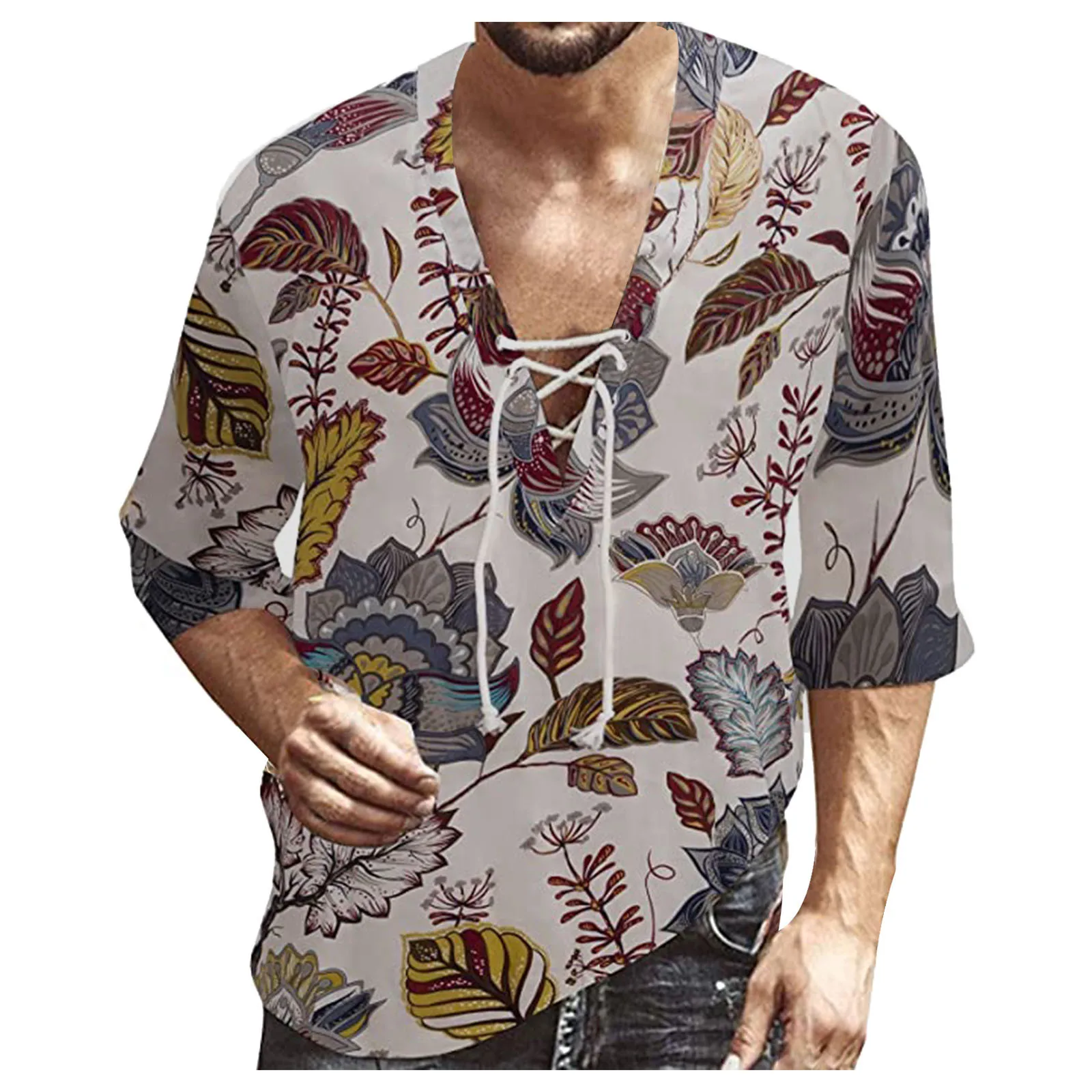 Мужская одежда с принтом JAYCOSIN, Повседневная модная летняя Повседневная рубашка с длинным рукавом, однобортный Кардиган, футболка, Топ 
Мужская одежда с принтом JAYCOSIN, Повседневная модная летняя Повседневная рубашка с длинным рукавом, однобортный Кардиган, футболка, Топ