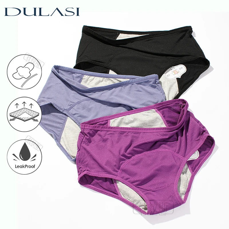 DULASI 3pcs Leak Proof Menstrual Panties Physiological Pants Women Underwear Period Comfortable Waterproof Briefs Dropshipping
DULASI 3pcs Leak Proof Menstrual Panties Physiological Pants Women Underwear Period Comfortable Waterproof Briefs Dropshipping