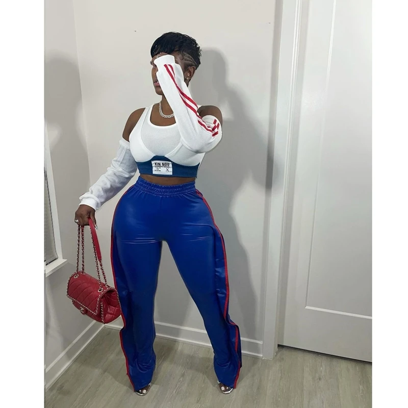 Fall Women Clothing Webbing Sexy PU Leather Pants Lounge Bottoms Overalls Club Outfit Y2k Clothes Streetwear Wholesale Items
Fall Women Clothing Webbing Sexy PU Leather Pants Lounge Bottoms Overalls Club Outfit Y2k Clothes Streetwear Wholesale Items