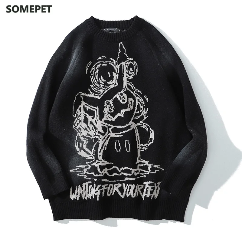 Sweater Men Funny Cartoon Graphic O-Neck Knitted Men's Sweater Casual Harajuku High Street College Style Streetwear men
Sweater Men Funny Cartoon Graphic O-Neck Knitted Men's Sweater Casual Harajuku High Street College Style Streetwear men