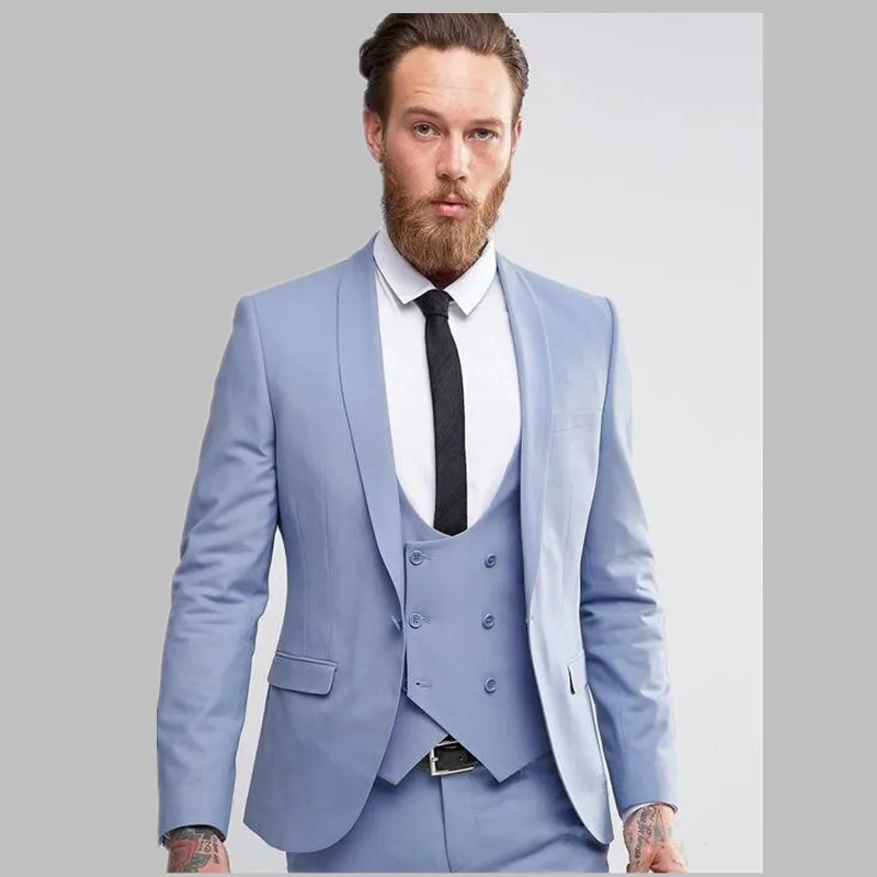 Fashion Light Blue Boy Tuxedos Peak Lapel Children Suit Cheap Custom Made Kid Wedding Prom Suits (Jacket+Vest+Pants+Tie)
Fashion Light Blue Boy Tuxedos Peak Lapel Children Suit Cheap Custom Made Kid Wedding Prom Suits (Jacket+Vest+Pants+Tie)