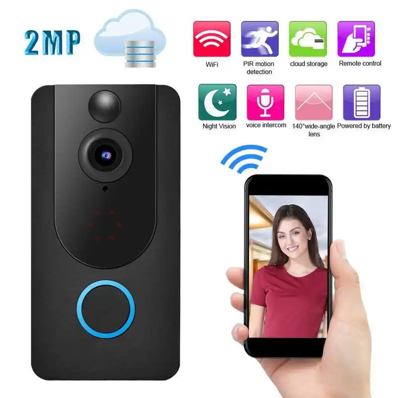 1080P 2MP Smart WIFI Wireless Video Doorbell PIR Security Camera
1080P 2MP Smart WIFI Wireless Video Doorbell PIR Security Camera