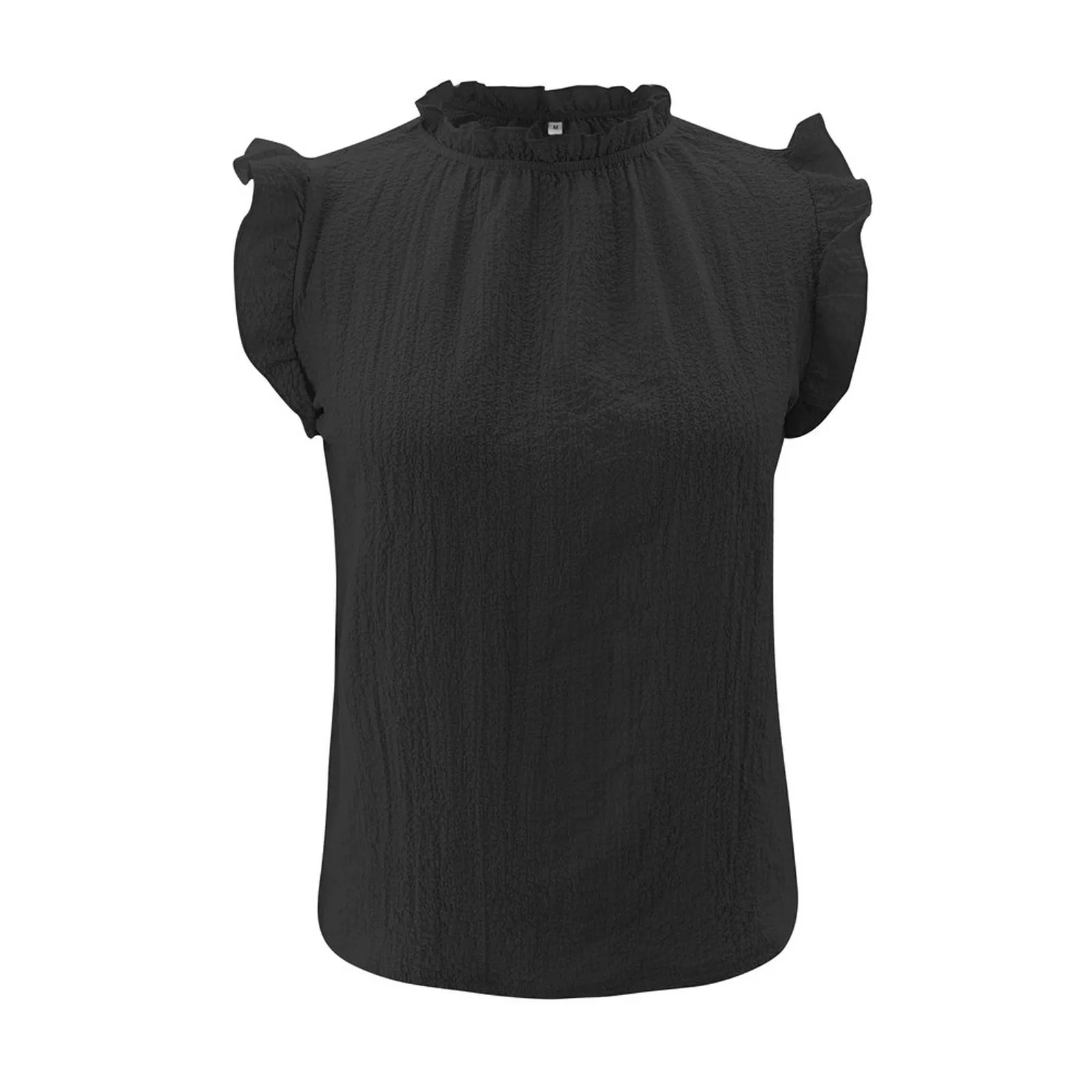 Fashion Ruffles Solid Blouse Shirt Loose Turtleneck Tops Tee Summer Casual Ladies Top Female Women Sleeveless Blusas Pullover
Fashion Ruffles Solid Blouse Shirt Loose Turtleneck Tops Tee Summer Casual Ladies Top Female Women Sleeveless Blusas Pullover