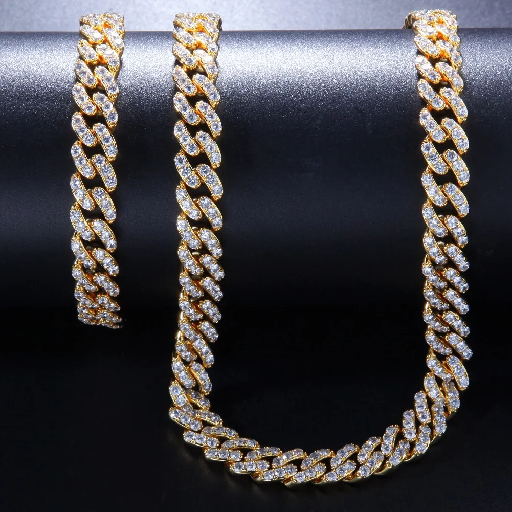 8mm Miami Cuban Link Chain Cubic Zircon Men's Necklace Women's Bracelet Gold Color Set Hip Hop Jewelry
8mm Miami Cuban Link Chain Cubic Zircon Men's Necklace Women's Bracelet Gold Color Set Hip Hop Jewelry