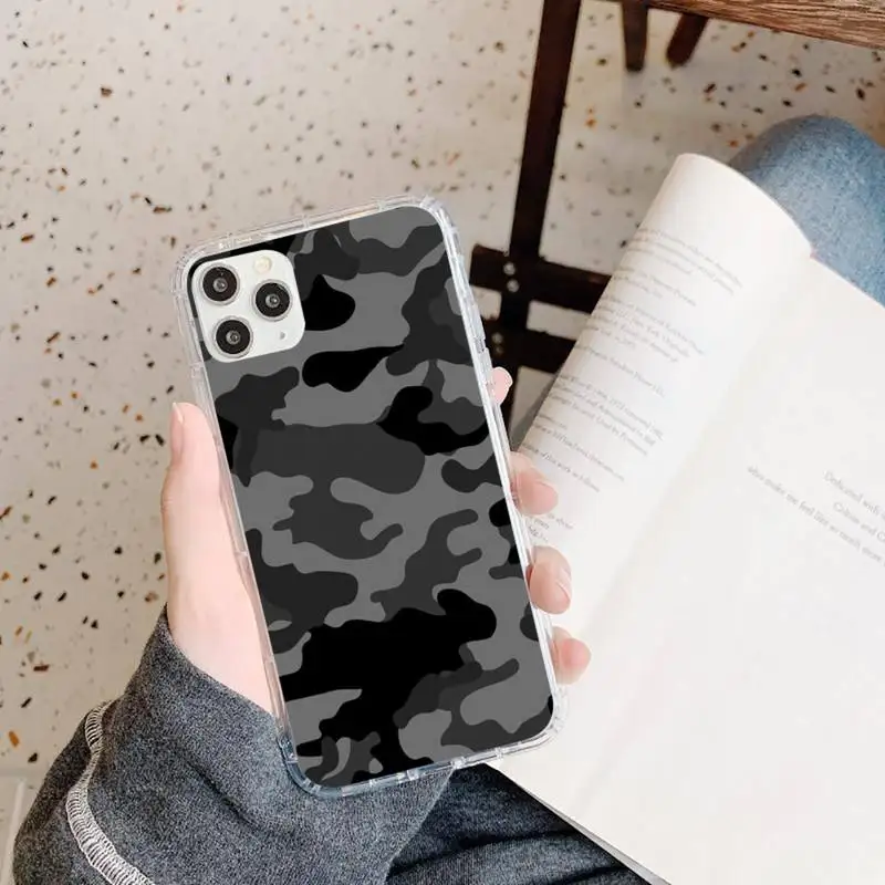 Camouflage Pattern Camo military Phone Case Transparent for iPhone 11 12 mini pro XS MAX 8 7 6 6S Plus X 5S SE 2020 XR
Camouflage Pattern Camo military Phone Case Transparent for iPhone 11 12 mini pro XS MAX 8 7 6 6S Plus X 5S SE 2020 XR